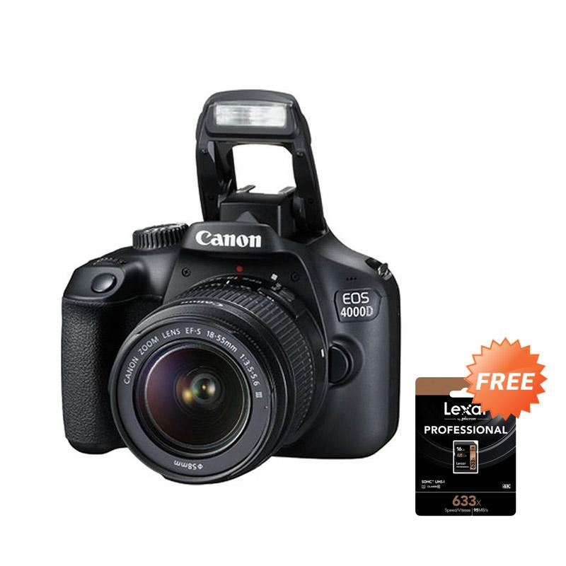 canon eos 4000d kit 18 55mm is ii kamera dslr