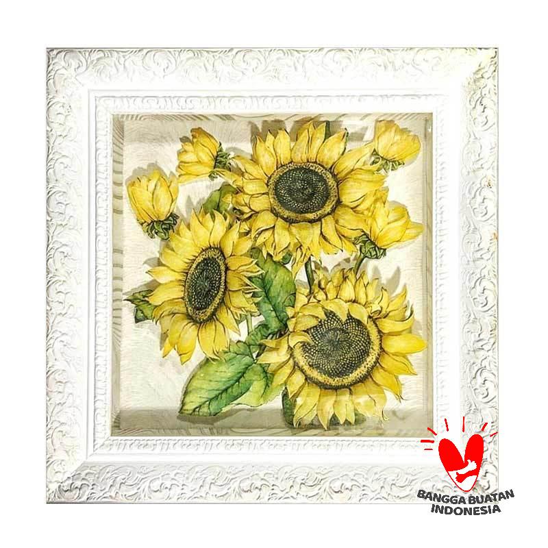 Jual Miracle Frame Sospeso Bunga Matahari Putih Terbaru Juni 2021 Blibli