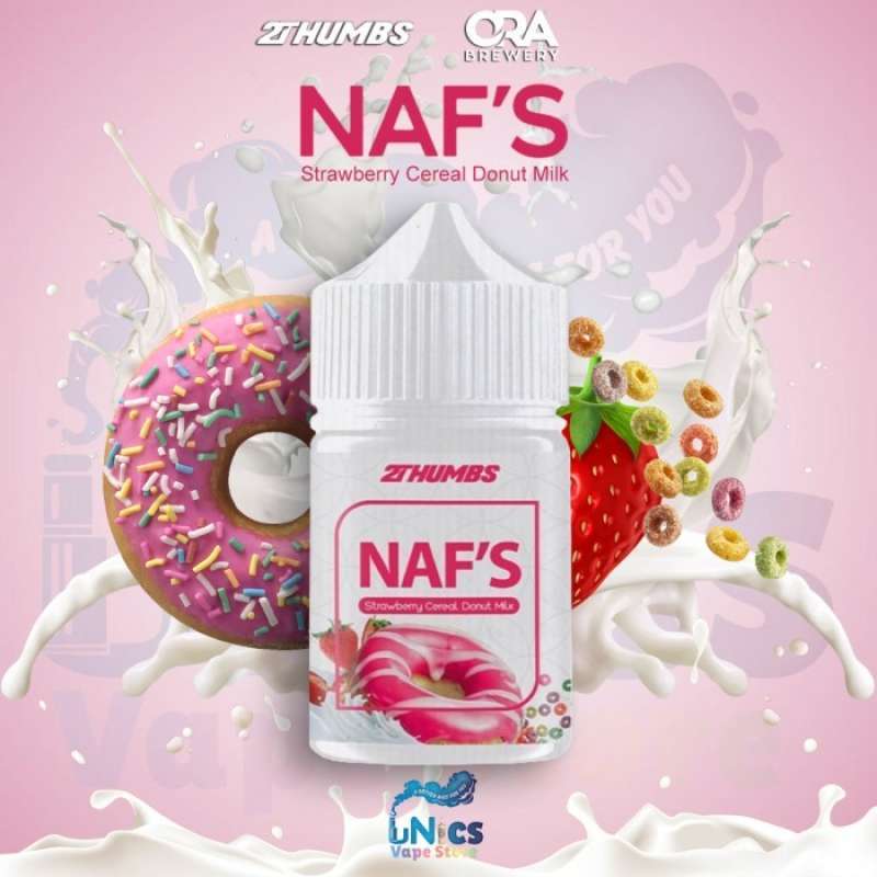 gambar liquid Naf's Strawberry Cereal Donut Milk