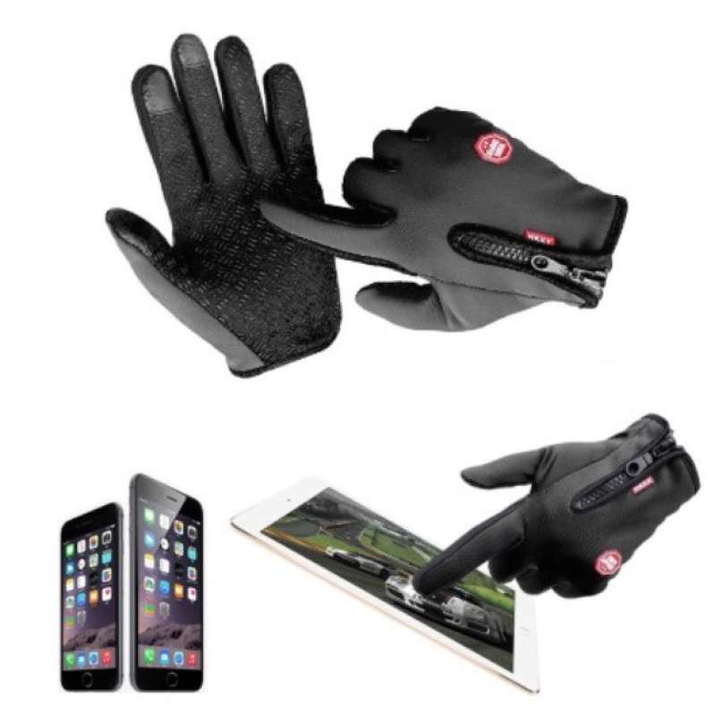 Jual Sarung Tangan Motor Anti Angin Basah Anti Slip Touch Screen M L Xl Online Desember 2020 Blibli