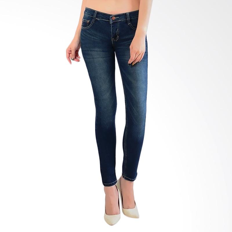 Dline Soft Jeans Celana Wanita - Navy