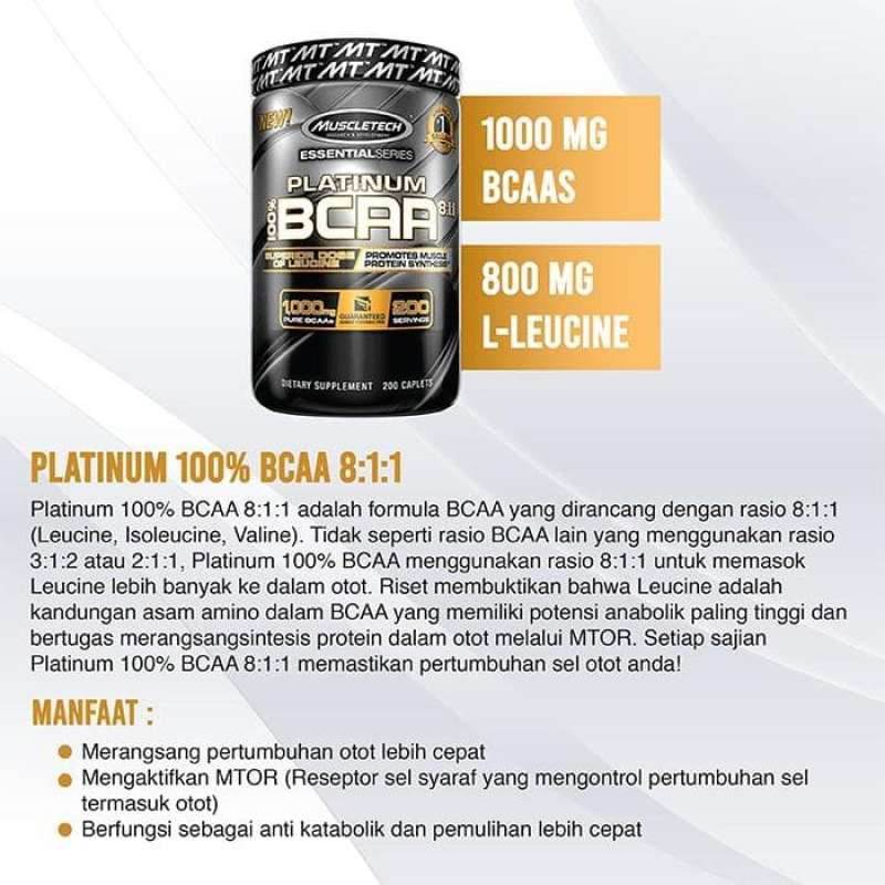 muscletech platinum bcaa 8 1 1 200 tablet bcaa tablet muscletech
