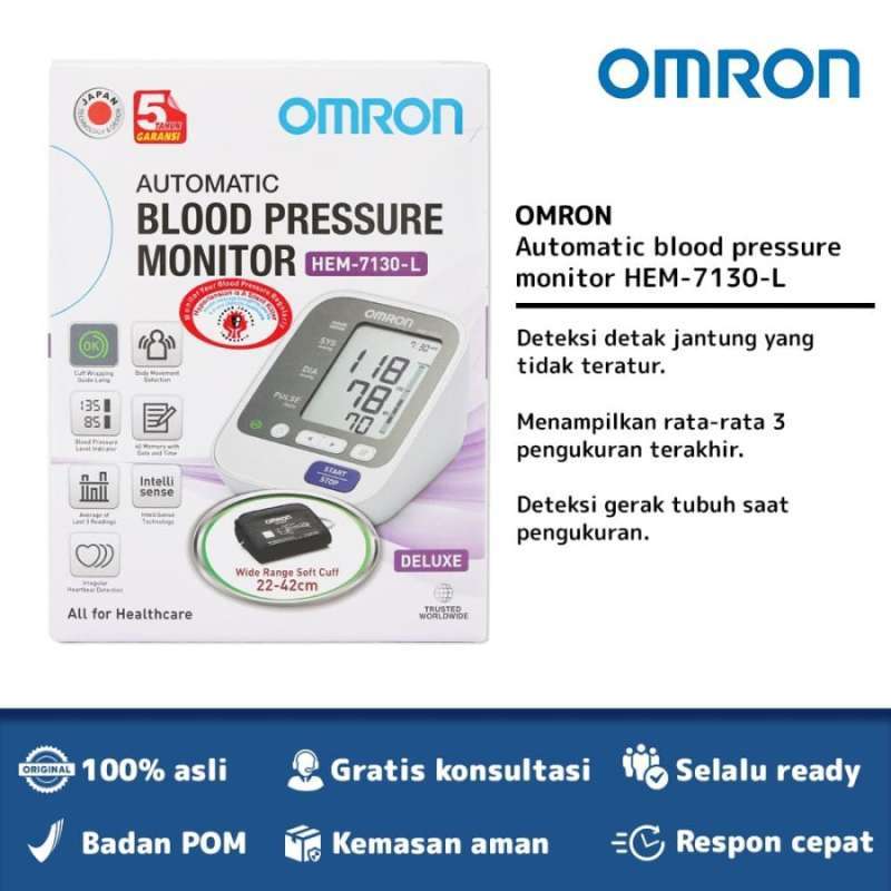 omron automatic blood pressure monitor hem 7130 l 1 pc