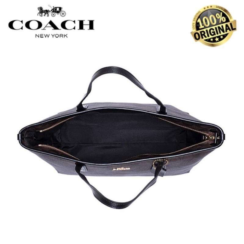 Coach signature city best sale zip tote bag