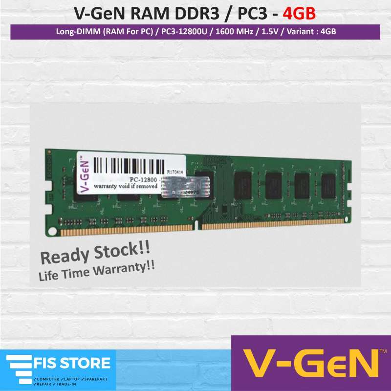 v gen rescue ram ddr3 ram vgen pc3 4gb 8gb long dimm ram pc