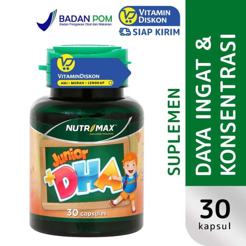 Promo Nutrimax Junior Plus DHA 30 Caps | Suplemen Peningkat Daya Ingat,  Konsentrasi Dan Kecerdasan Anak di Seller VitaminDiskon Official Store -  Kota Jakarta Utara, DKI Jakarta | Blibli