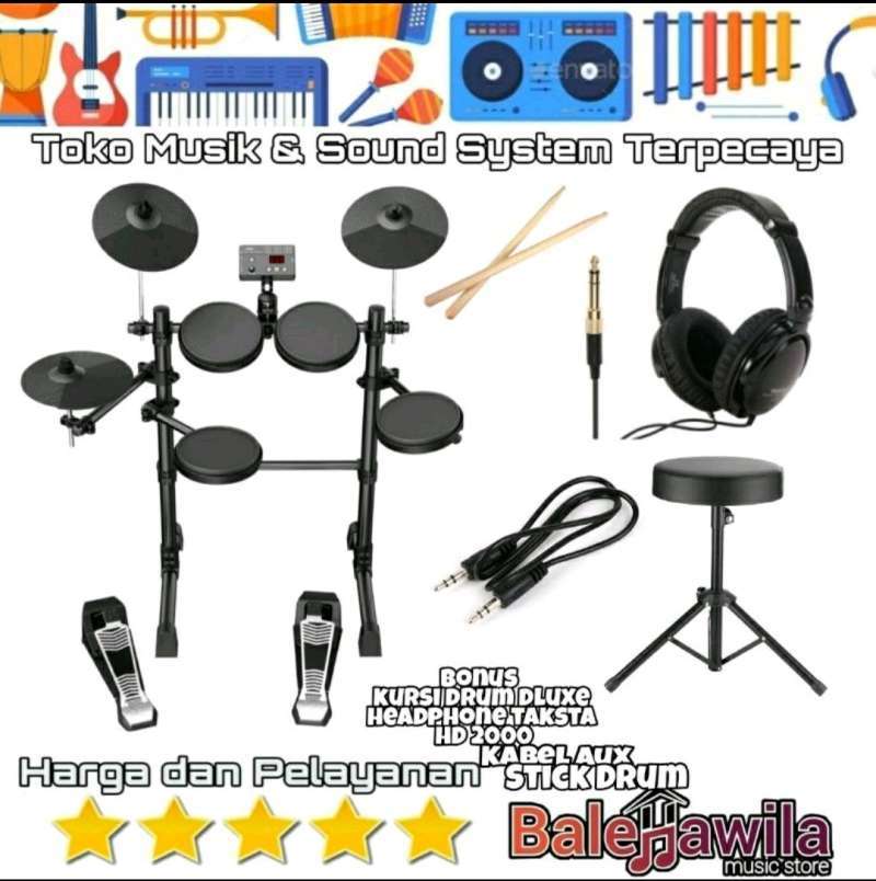 Drum Elektrik Aroma TDX15 TDX 15 Bangku Dluxe ORIGINAL Aroma TDX 15 7 piece Electronic Drum Kit ORIGINAL