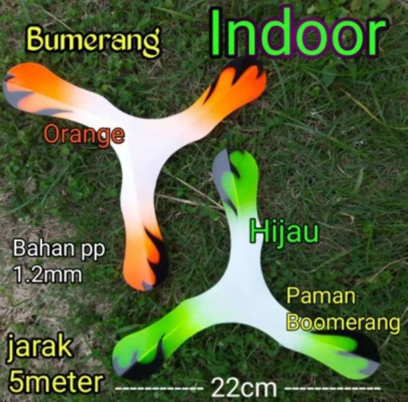 boomerang bumerang termurah pemula indoor baru jarak 5meter