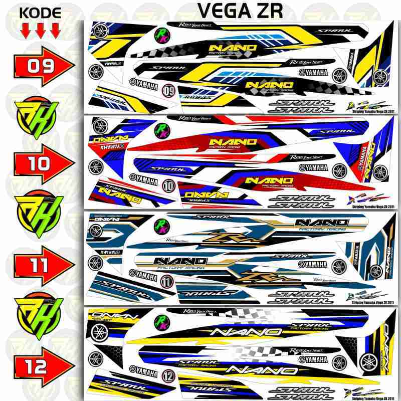 Jual Yamaha Vega Zr 2011 Series Striping Stiker Decal Custom Variasi Murah Mei 2021 Blibli