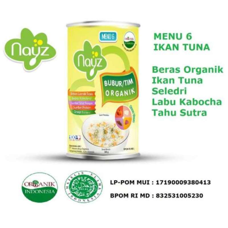 Nayz Bubur Tim Sehat Organik 300 Gr Menu 6 Ikan Tuna Terbaru Juli 2021 Harga Murah Kualitas Terjamin Blibli