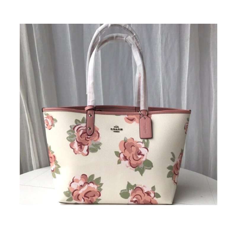 coach reversible tote with pouch