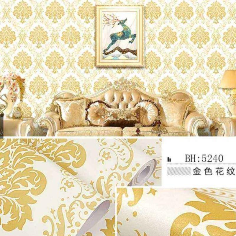 Jual Wallpaper Dinding Stiker Dinding 45 Cm X 10 Meter Batik Gold Terbaru Juni 2021 Blibli