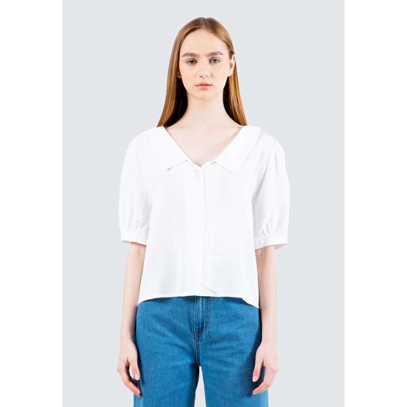 V-neck Blouse White di Seller Azay 