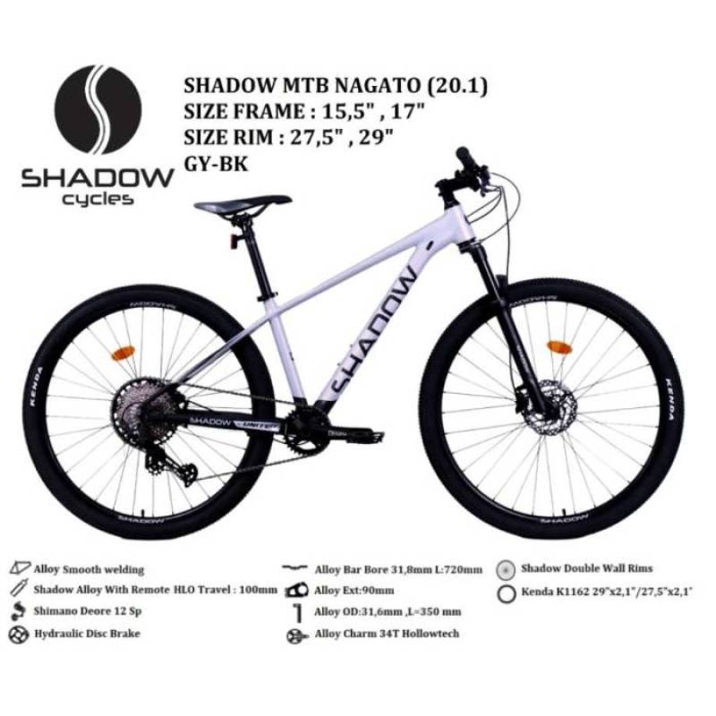 Jual MTB 27,5 SHADOW NAGATO 12speed Shimano Deore Hydraulic Hollowtech di  Seller Azariah Bike - Kab. Bandung, Jawa Barat | Blibli