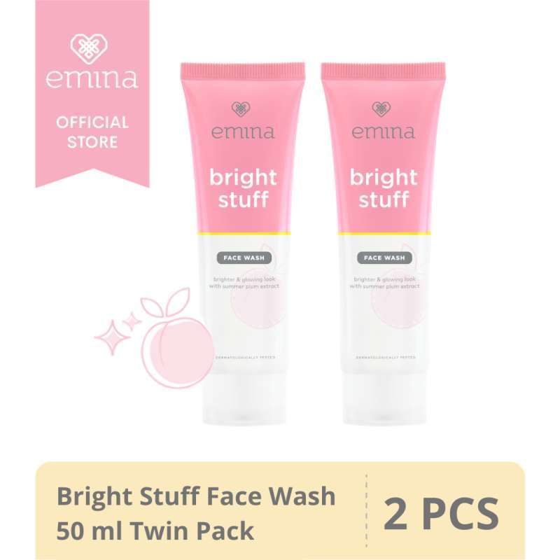 Jual Emina Bright Stuff Face Wash 50 mL Twin Pack di Seller