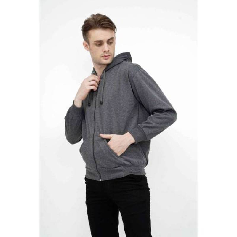 Promo Jaket Polos Hoodie Zipper Sweater Warna abu tua Diskon 40% di Seller  Wakat Store - Cipedak, Kota Jakarta Selatan | Blibli