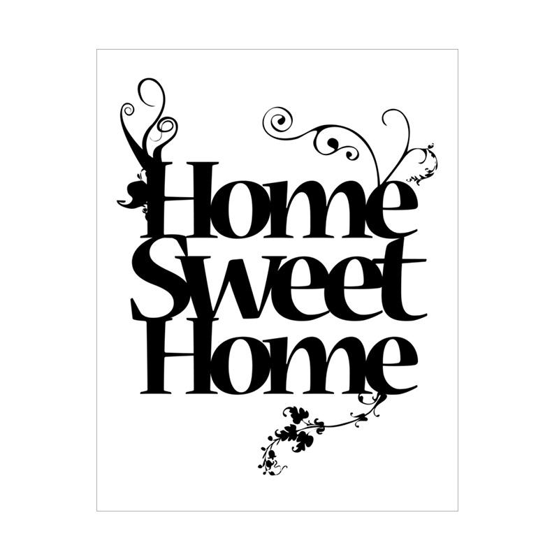 Jual Vintage Home Sweet Home Wall Art Dekorasi Dinding 20 X