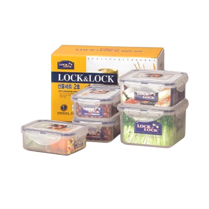 Jual Lock Lock Plastic Container 5 Pcs Set Color Box Online Januari 2021 Blibli