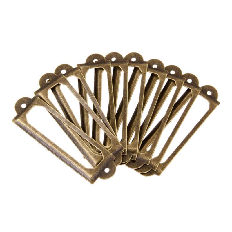 Promo 50x Drawer Cabinet Frame Label Tag Pull Handle File ...