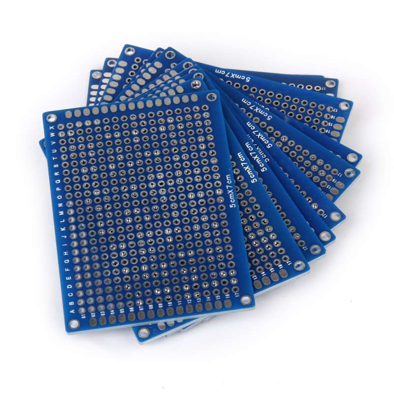 Gumps grocery 5PCS Double Side Prototype PCB Tinned Universal Breadboard 5x7 cm 50mmx70mm FR4 