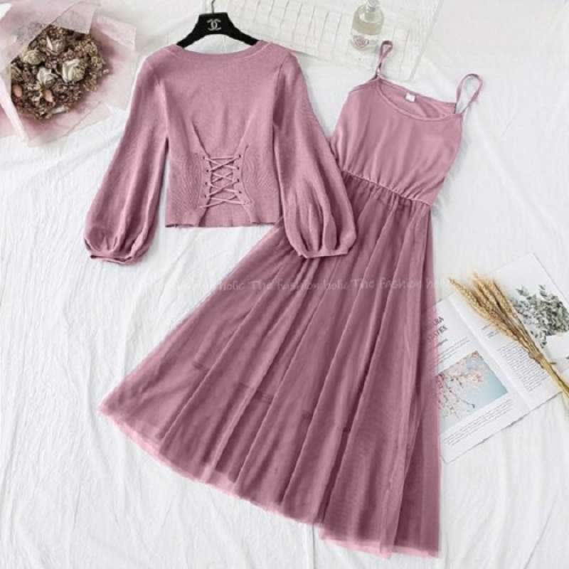 Jual Baju Stelan Wanita Terbaru Korea Set Dress Terbaru Murah Mei 2021 Blibli