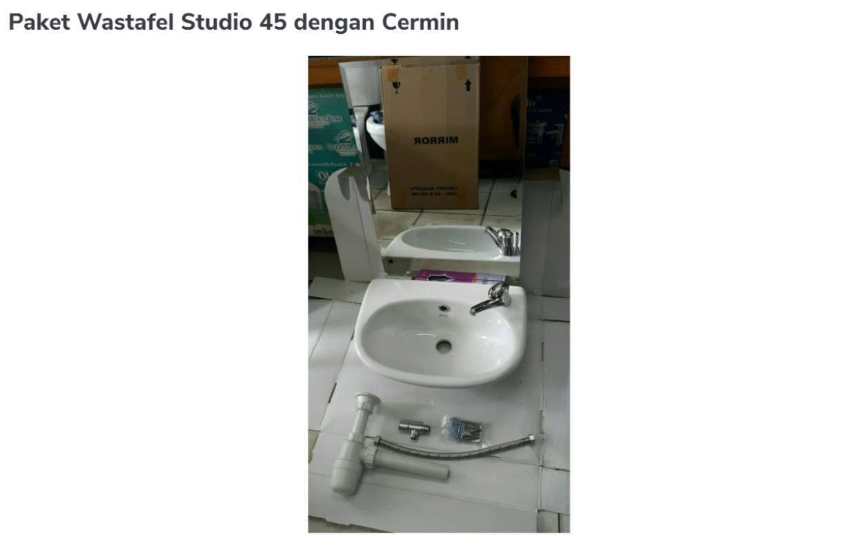 jual paket wastafel studio 45 dengan cermin terbaru juli 2021 blibli