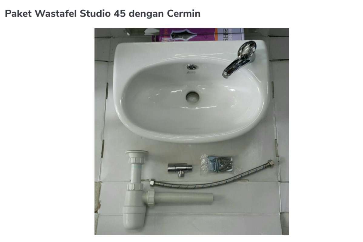 jual paket wastafel studio 45 dengan cermin terbaru juli 2021 blibli