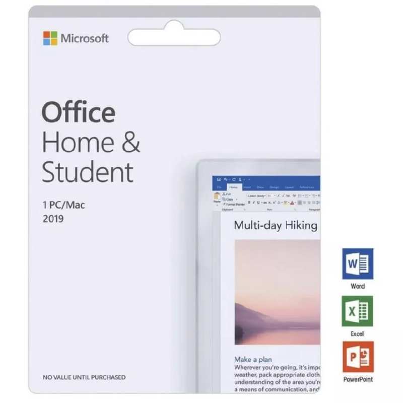 Microsoft Office Home Student 2019 Posa Card Software Terbaru Agustus 2021 Harga Murah Kualitas Terjamin Blibli