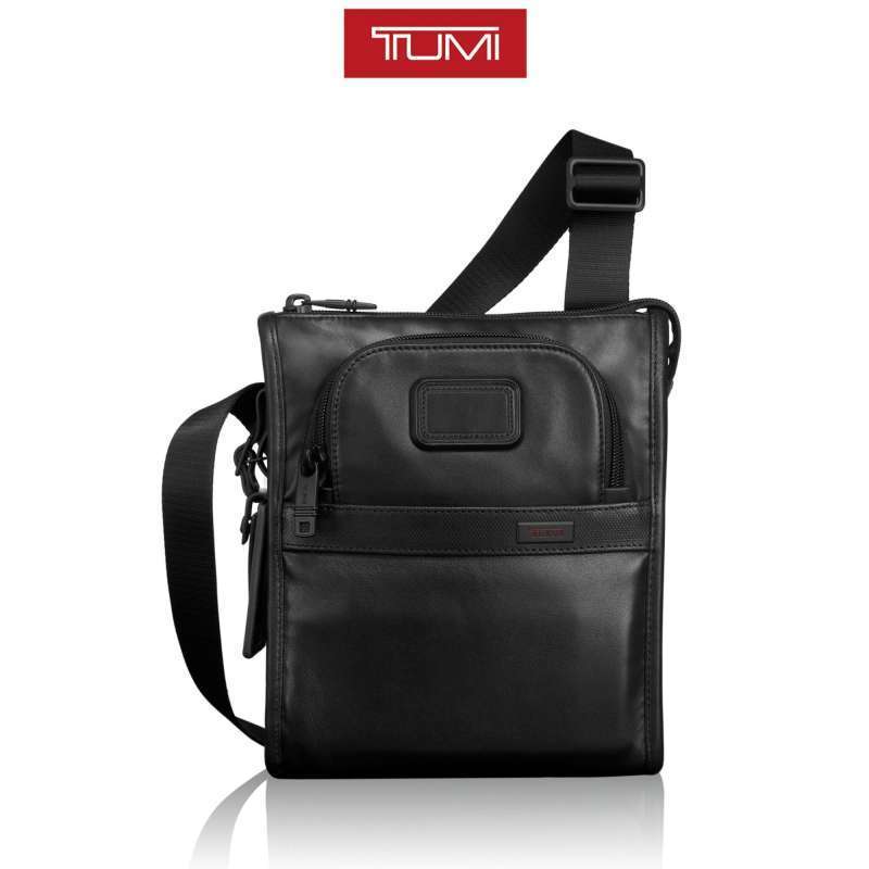 Tumi alpha 2 shop leather pocket bag small