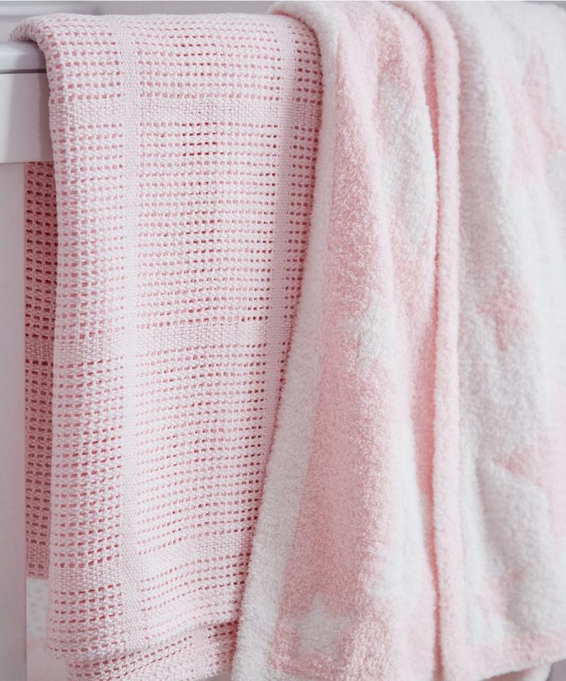 Pink Mothercare Cellular Cot Bed Blanket