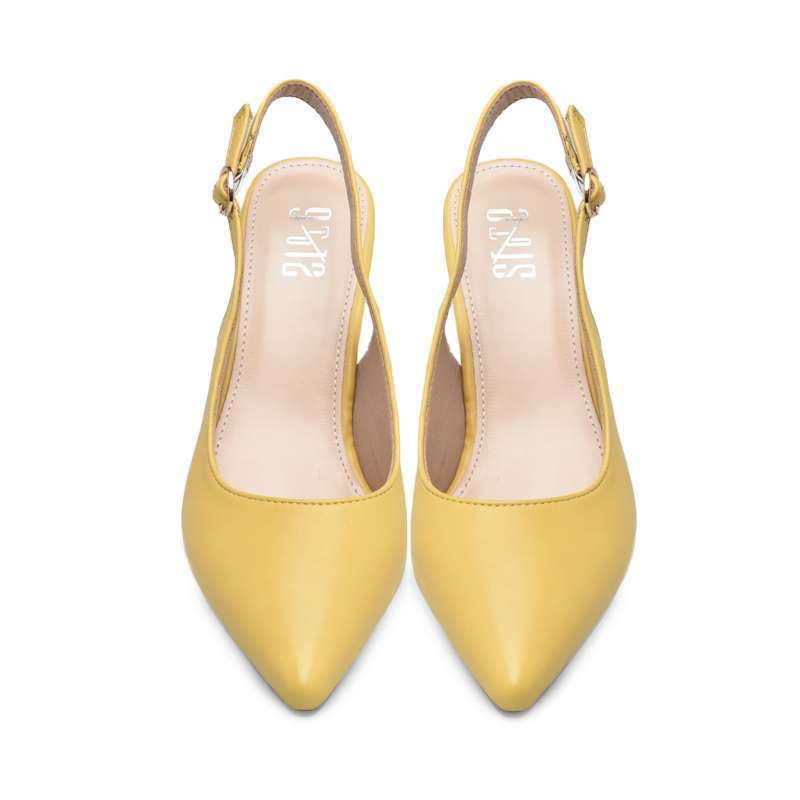 yellow slingback heels