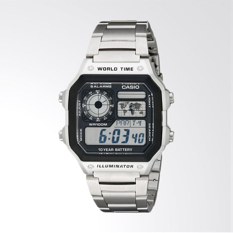 casio digital watch silver