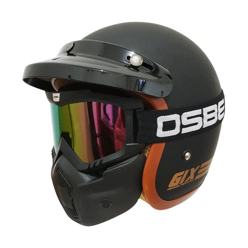 Jual Gix Custom Classic With Google Mask Osbe Rainbow Visor Helm