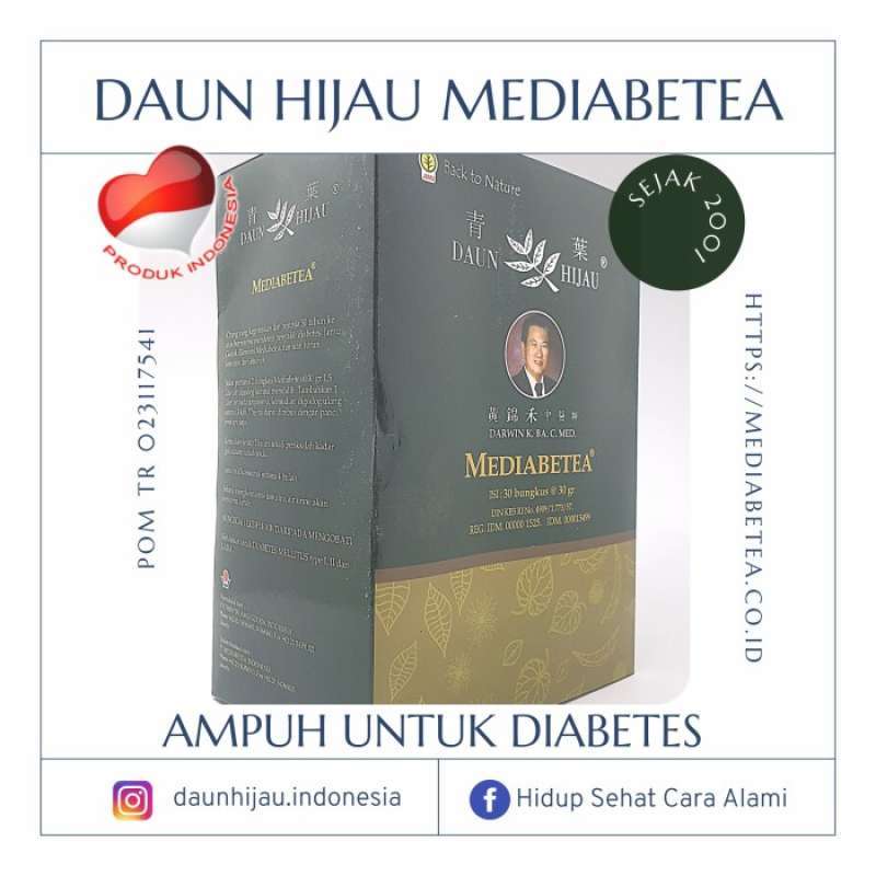 Daun Hijau Mediabetea Untuk Diabetes Ramuan Godok 15 Sachet Shopee Indonesia