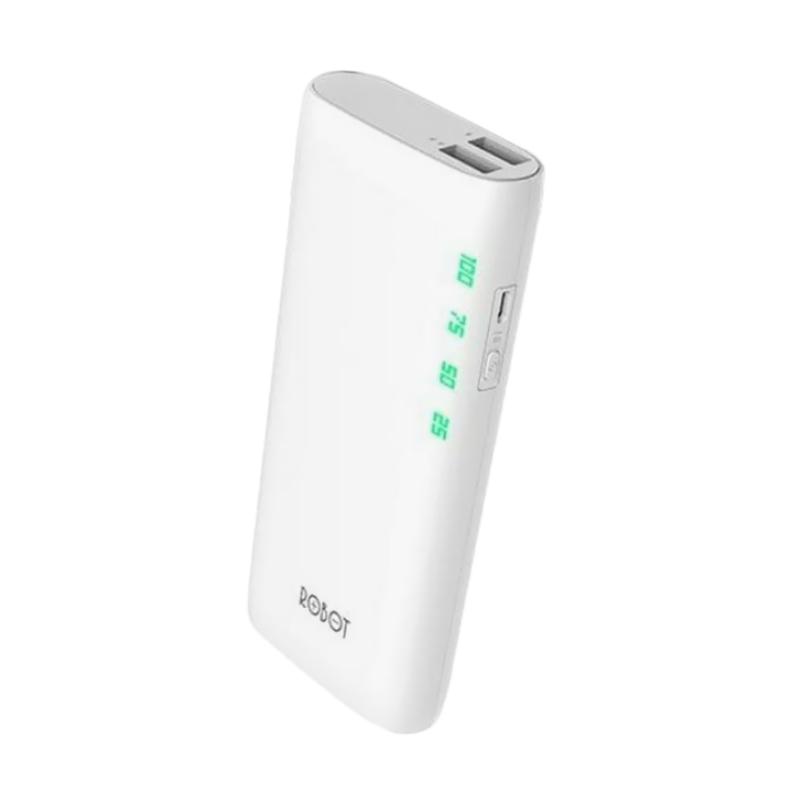 Jual Robot Rt130 Powerbank With Led Indicator Putih 2 Usb Port