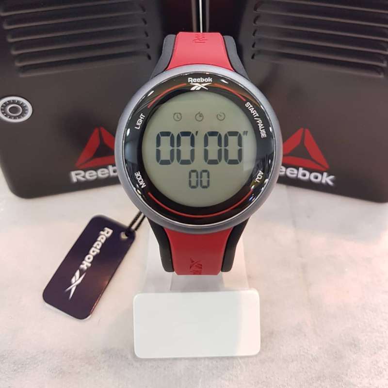 REEBOK RV-ELG-G9-PSIR-WB Jam Tangan Pria Rubber Digital Merah Original