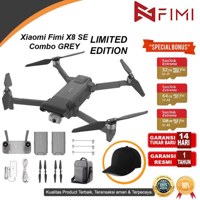 Jual DRONE FIMI X8SE 2020 WHITE COMBO EXTRA BATTERY LIMITED X8