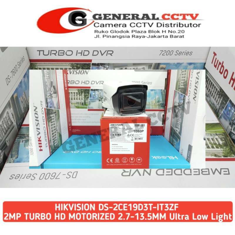 Jual CAMERA HIKVISION MOTORIZED 2MP TURBO Ultra Low Light DS-2CE19D3T-IT3ZF  di Seller GENERALCCTV - GENERALCCTV - Kota Jakarta Barat | Blibli