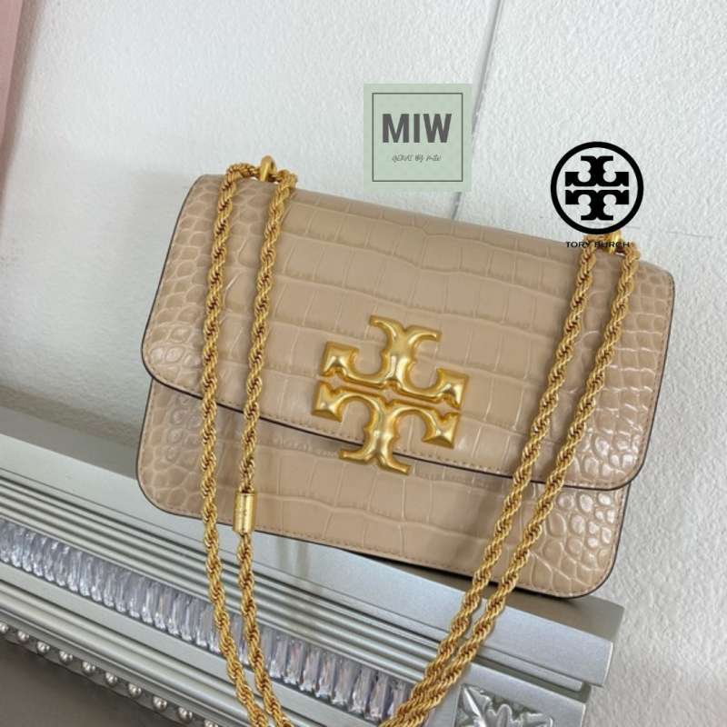 Jual Tas Tory Burch Eleanor Quilted Croco - Cream di Seller Taslarisku - |  Blibli