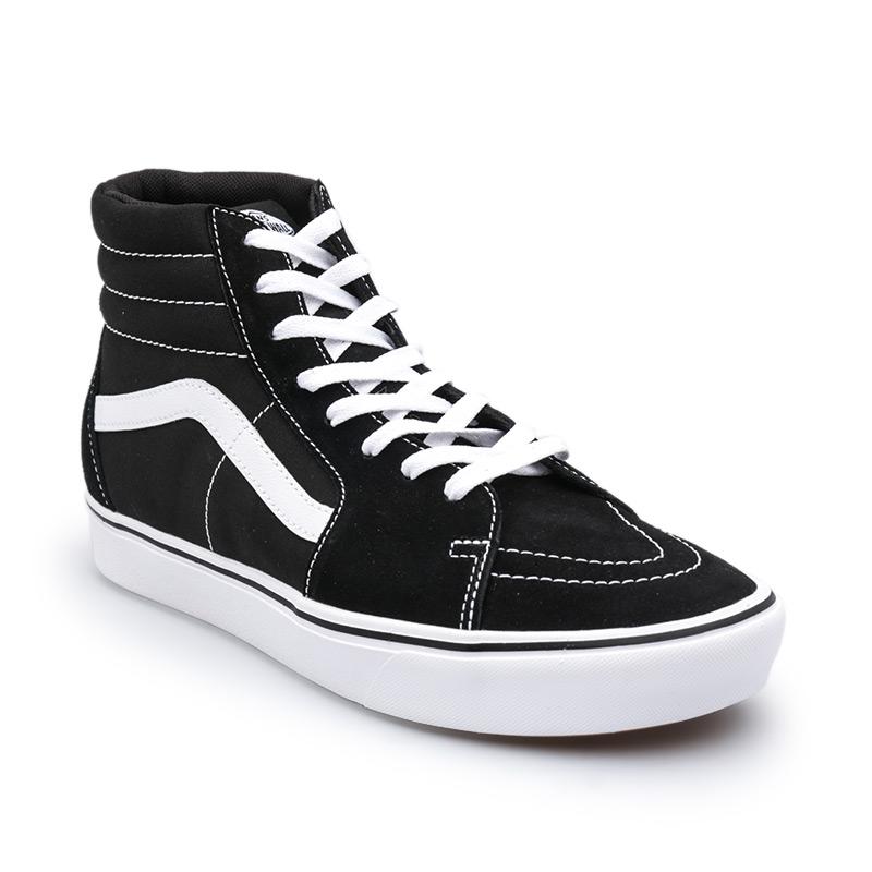 jual vans sk8 hi black white original