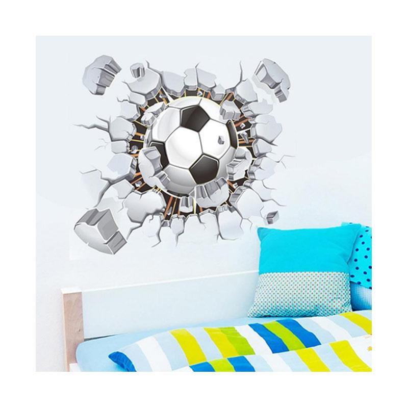 Jual Bluelans Removable 3d Football Cracked Wall Art Sticker Kid