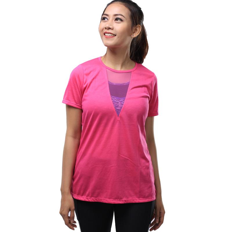 Mesh Insert Tee Baju Olahraga 