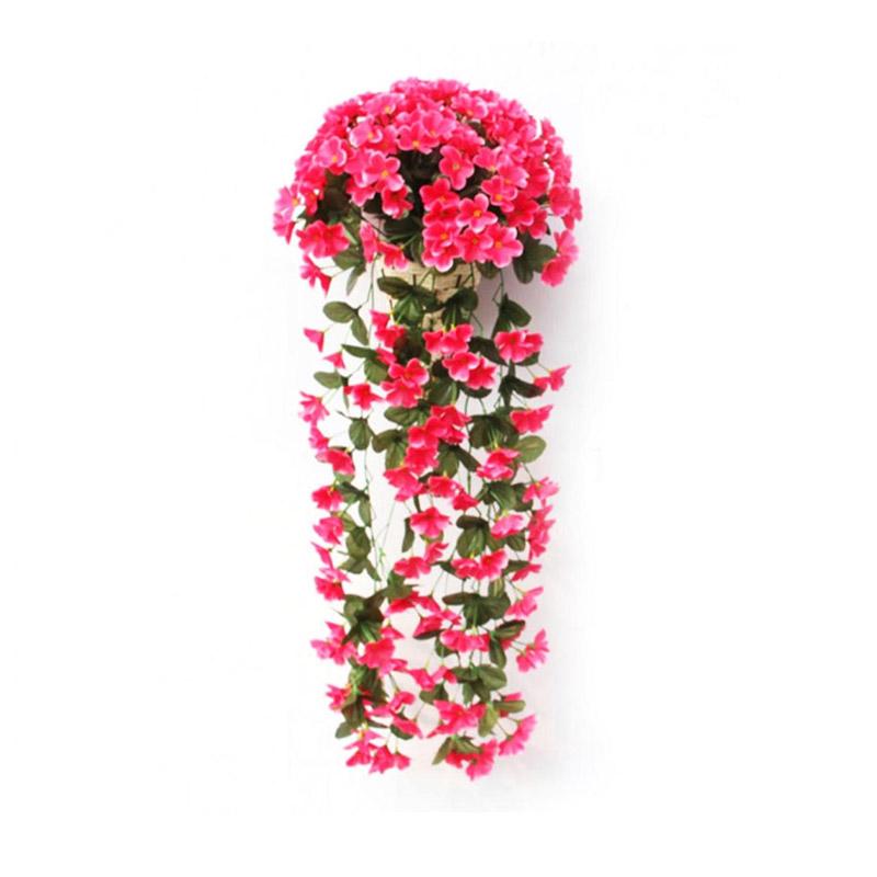 Jual Bluelans Hanging Wall Artificial Violet Orchid Flower Rattan