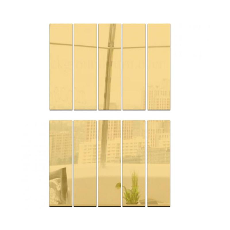 Jual Bluelans Long Rectangle Bar Modern Mirror Wall Stickers Diy