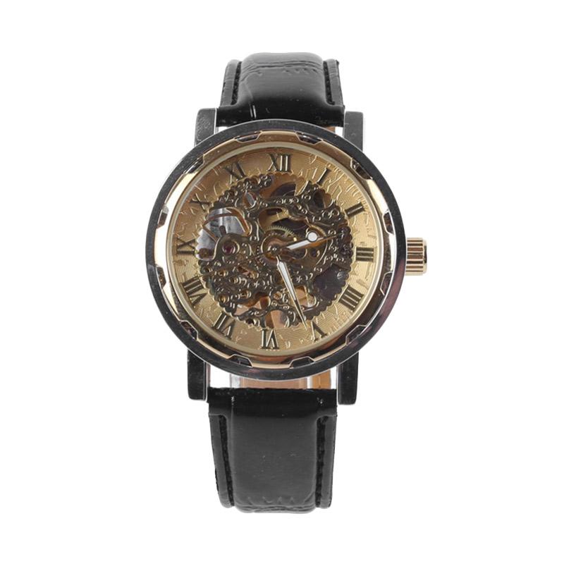 Jual Bluelans Classic Men S Faux Leather Skeleton Hand Wind