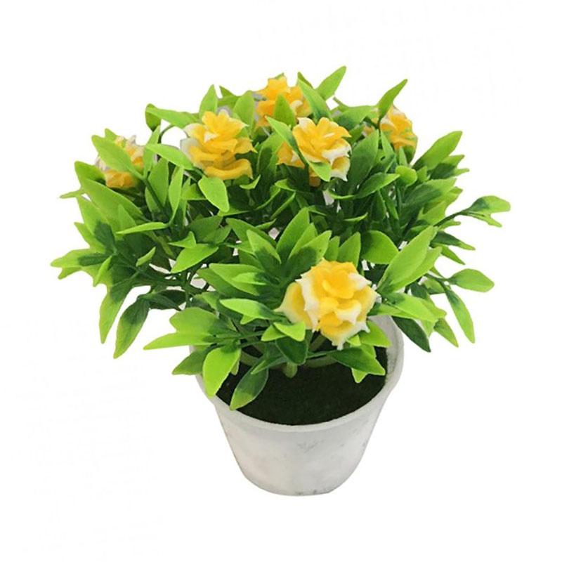 Jual Bluelans Potted Artificial Flower Rose Stage Garden Wedding Home Party Decor Props Online Maret 2021 Blibli