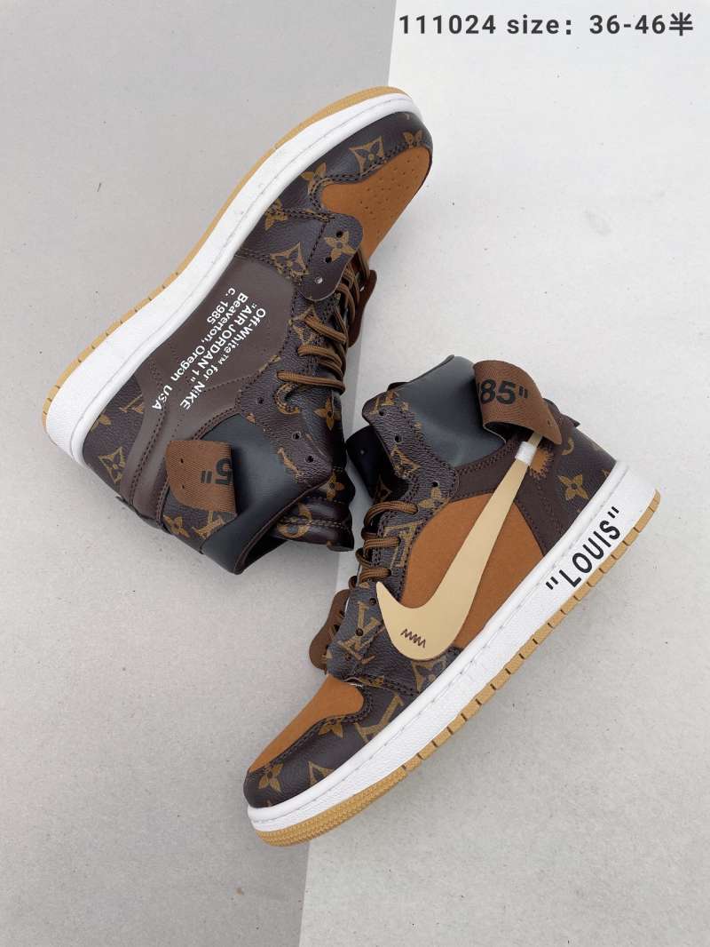 Air Jordan 1 X LV High LV Louis Vuitton OFF WHITE Style: 554724