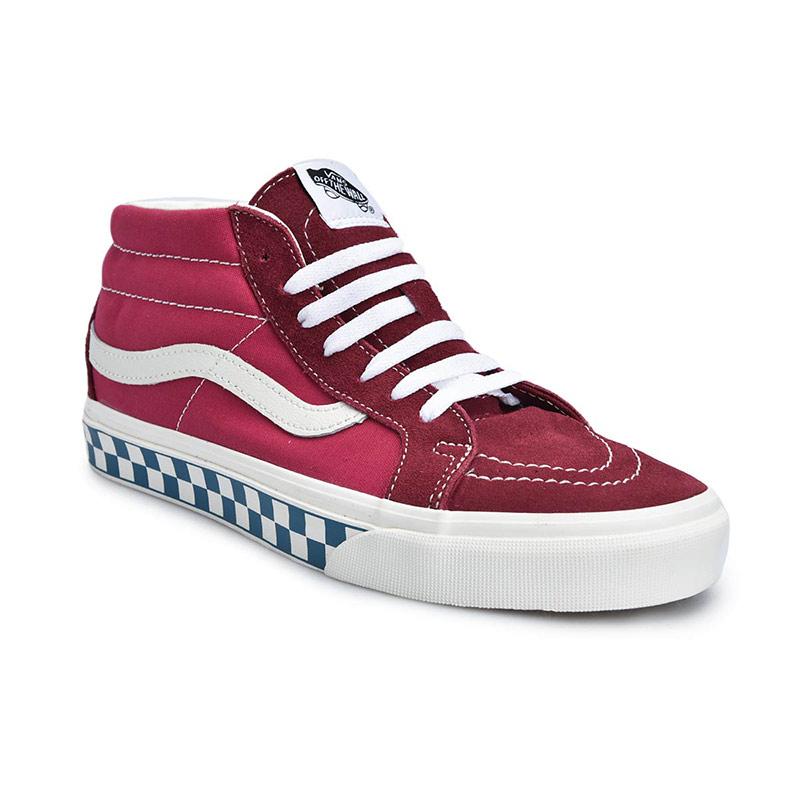 vans mid top red