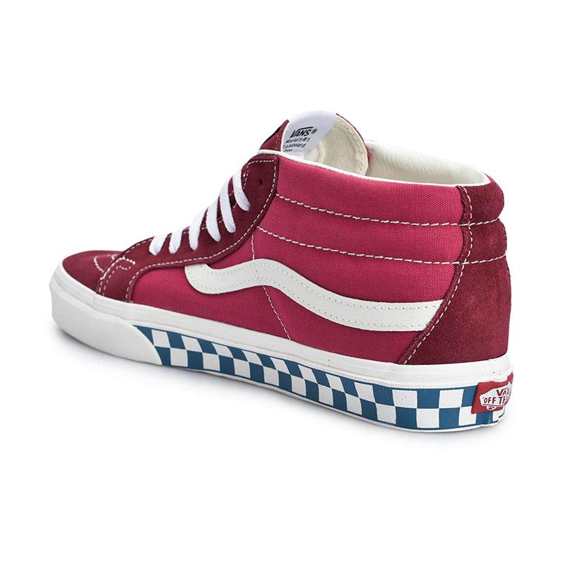 red checkerboard vans old skool