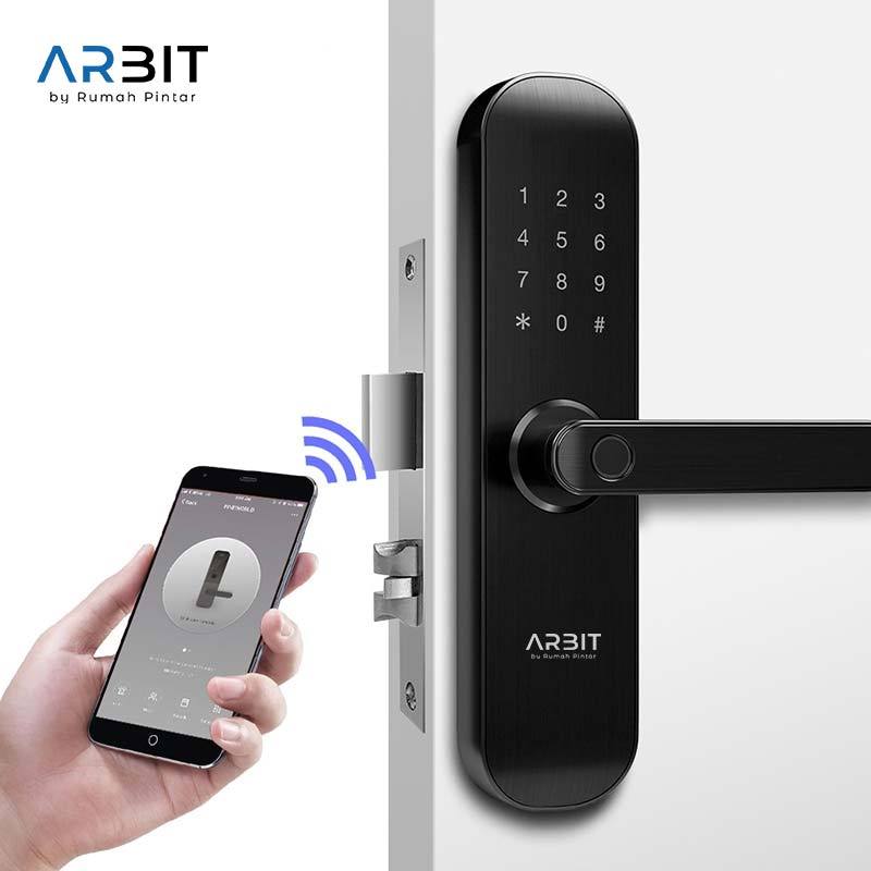Jual Arbit Smart Wifi Door Lock With Finger Print Card Pin Online September 2020 Blibli Com